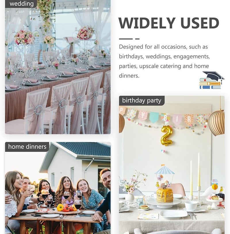 8 قطع من مناديل القماش الساتان الناعمة القابلة لإعادة الاستخدام والماصة للماء للحفلات والمطاعم والمنزل - Image 5