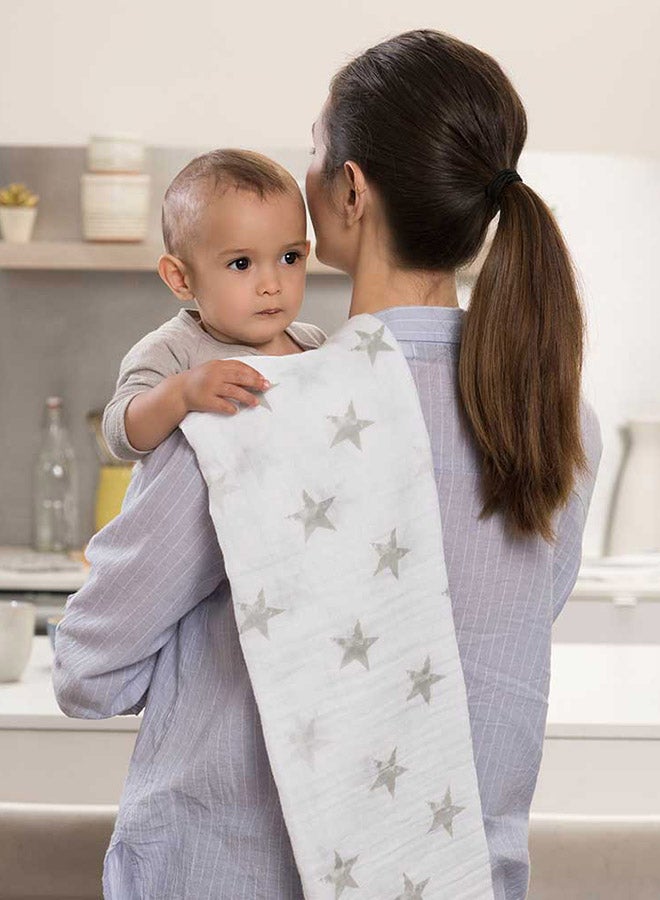 aden + anais Pack of 4 Essentials Cotton Muslin Swaddle Blanket Dusty - Image 4