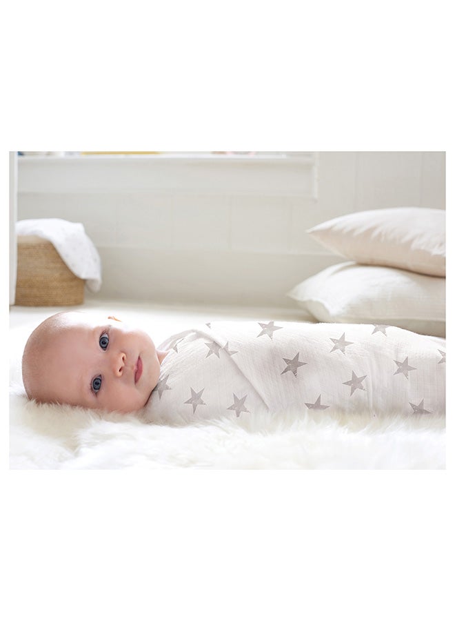 aden + anais Pack of 4 Essentials Cotton Muslin Swaddle Blanket Dusty - Image 3