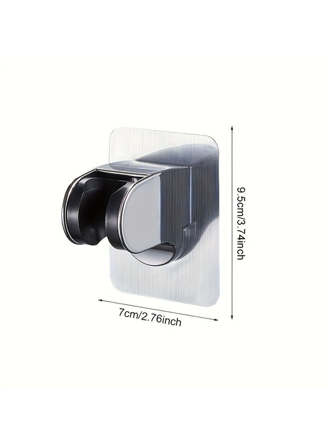 Strong Adhesive Shower Holder, Adjustable Chrome Finish Shower Head Holder, Handheld Shower Holder Wall Mount Shower Bracket by, No Tools Required and Easy Installation without drilling, Bathroom Accessories,Silver  - Image 4