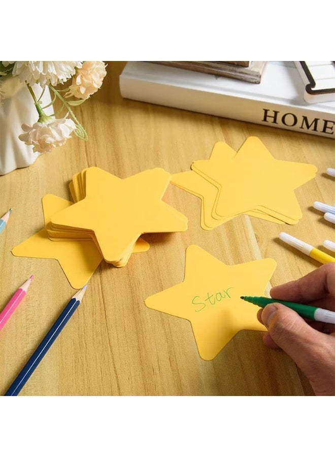 50 Sheets Of Yellow Double-Sided Colored Paper Star-Shaped Decorations For Classrooms, DIY Children's School Craft Party Decorations - Image 2