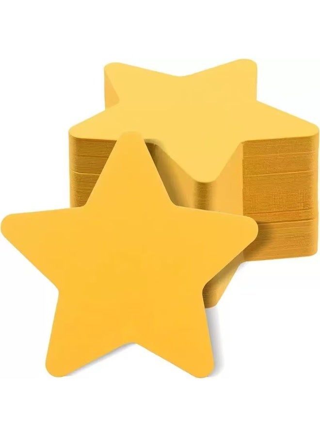 50 Sheets Of Yellow Double-Sided Colored Paper Star-Shaped Decorations For Classrooms, DIY Children's School Craft Party Decorations - Image 1