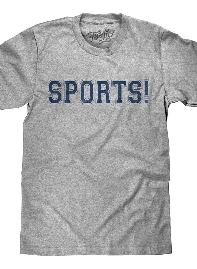 Tee Luv Novelty Sports T-Shirt (Grey Heather) (3XL), Heather Grey, 3XL - Image 1