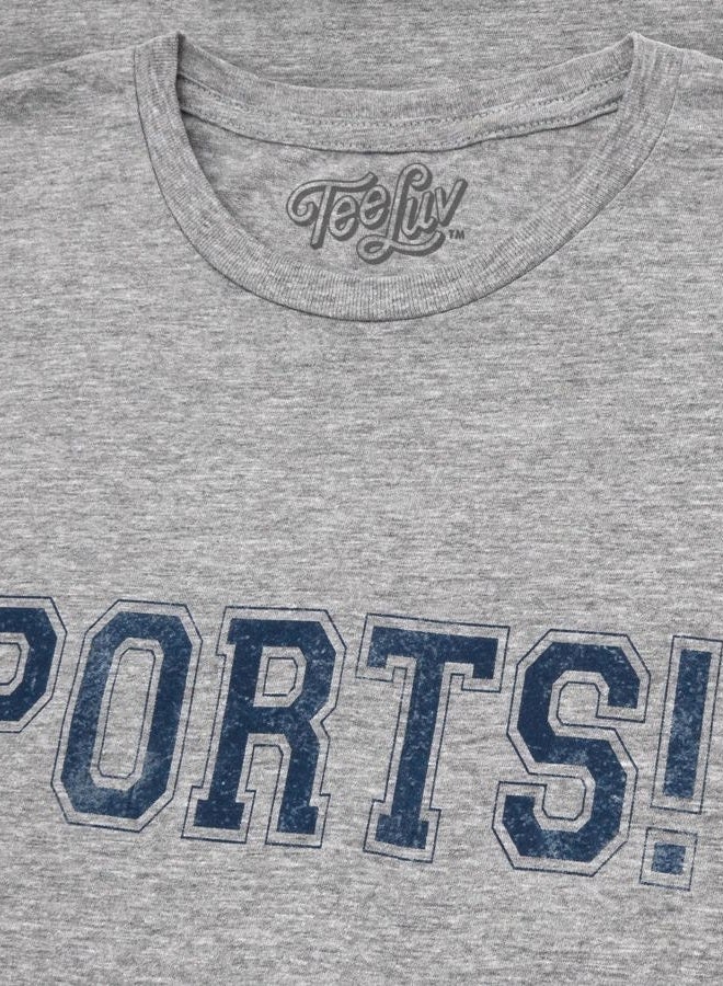 Tee Luv Novelty Sports T-Shirt (Grey Heather) (3XL), Heather Grey, 3XL - Image 2