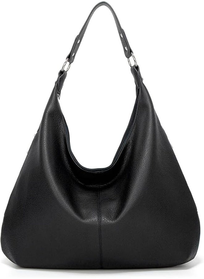 Hobo Taschen fr Damen, weiches PU-Leder, lockere Schultertasche, Geldbrse mit Reiverschluss - Image 1