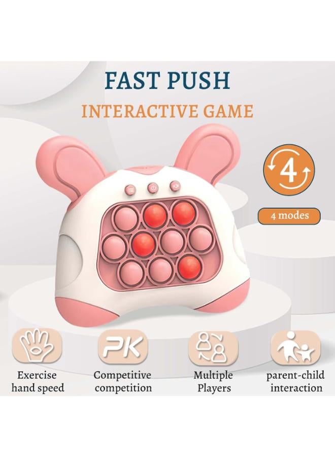 Zain Puzzle Game Machine, ZoneYan Puzzle Toy, Puzzle Pop It, Pop It Fidget Toy, Quick Push Game, Puzzle Game Machine Game Controller, Decompression Toy Console (Pink) - Image 5