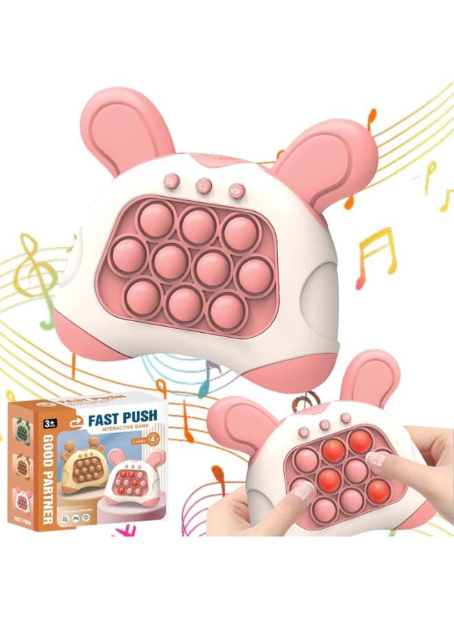 Zain Puzzle Game Machine, ZoneYan Puzzle Toy, Puzzle Pop It, Pop It Fidget Toy, Quick Push Game, Puzzle Game Machine Game Controller, Decompression Toy Console (Pink) - Image 3