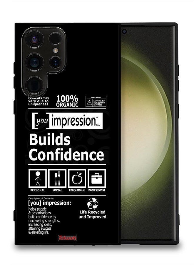 Tolwak Samsung Galaxy S23 Ultra 5G Protective Case Cover Builds Confidence Sticker - Image 2