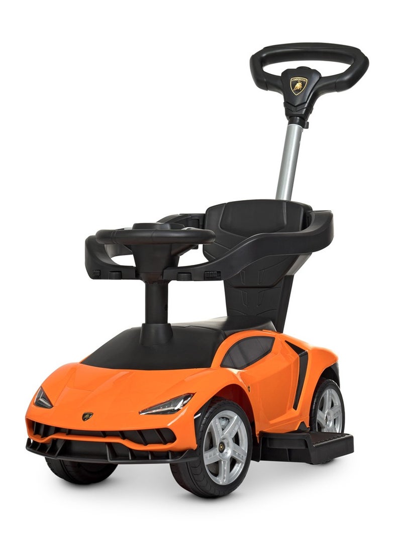 LAMBORGHINI - Lamborghini Centenario Handle Pusher Rideon Car - Orange - Image 1