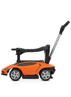 LAMBORGHINI Lamborghini Centenario Handle Pusher Rideon Car - Orange  - Image 3