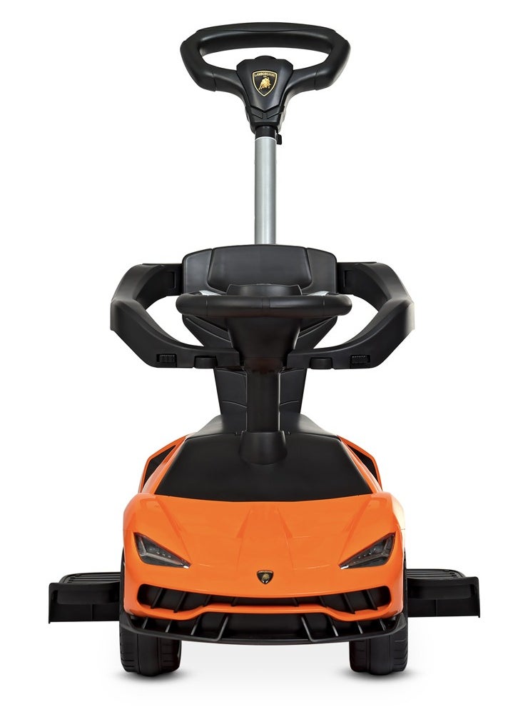 LAMBORGHINI - Lamborghini Centenario Handle Pusher Rideon Car - Orange - Image 1