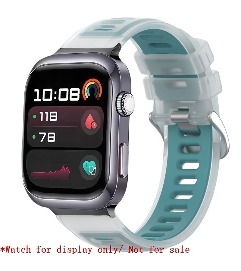 Blue Silicone Jelly Strap For Huawei Watch D2 Adjustable Dual Color Design Soft Comfortable Outdoor Sports Replacement Band Unisex Trendy Fashion Suitable For Various Occasions Ideal Festive Gifts - Image 1