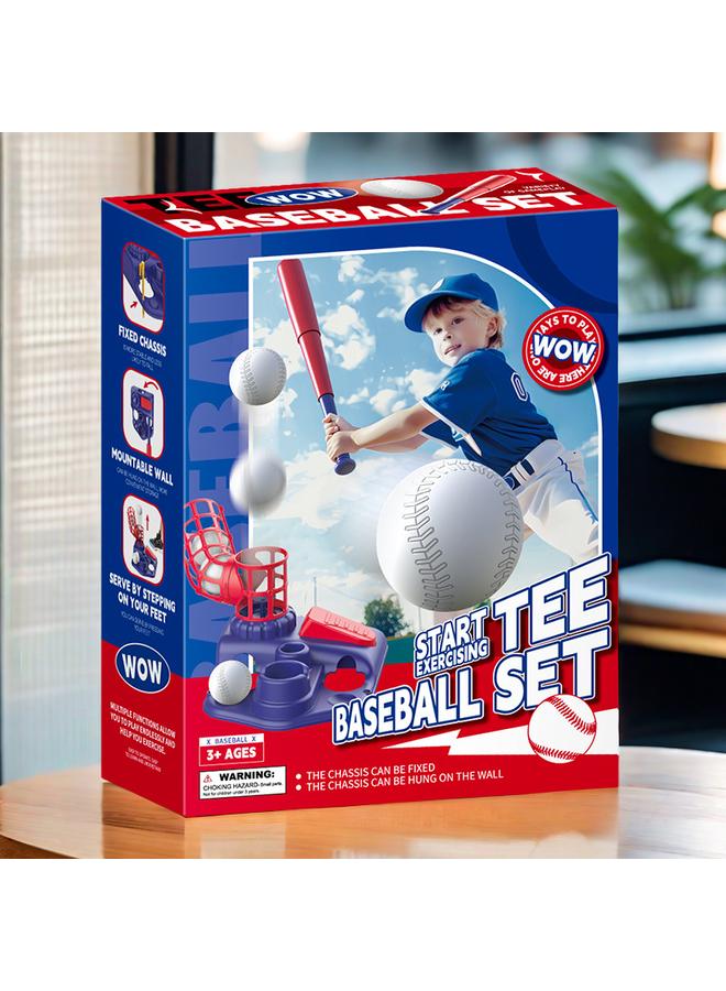 الأزرق جي دبليو لعبة تدريب خدمة البيسبول الأمريكية مجموعة ألعاب تدريب الكرة اللينة بين الوالدين والطفل في الهواء الطلق - Image 2