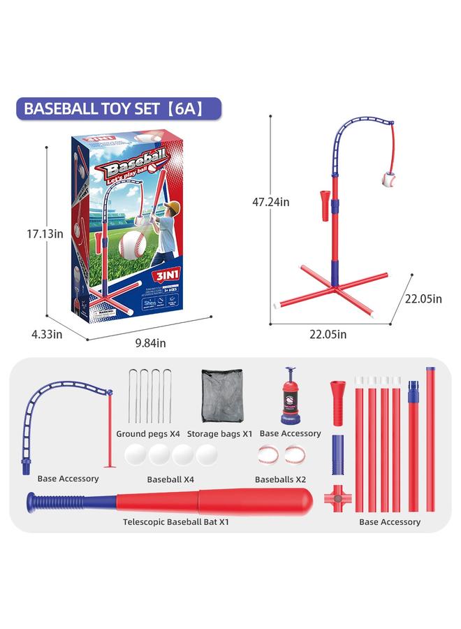 الأزرق جي دبليو لعبة تدريب خدمة البيسبول الأمريكية مجموعة ألعاب تدريب الكرة اللينة بين الوالدين والطفل في الهواء الطلق - Image 1