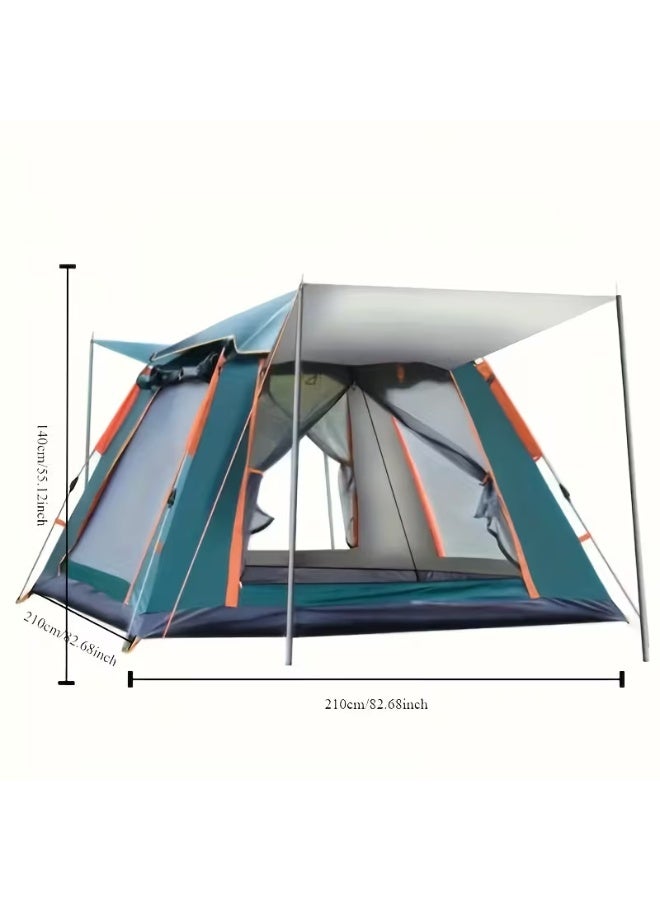 MOMENT Camping Tent For 2-4 Person, with Carry Bag and Moisture-proof pad Waterproof Windproof Ultraviolet-proof Cabin Tent for Camping Hiking Mountaineering,Instant Pop Up Beach/Dome/Outdoor/Family. - Image 3