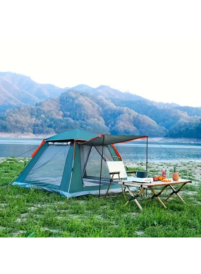 MOMENT Camping Tent For 2-4 Person, with Carry Bag and Moisture-proof pad Waterproof Windproof Ultraviolet-proof Cabin Tent for Camping Hiking Mountaineering,Instant Pop Up Beach/Dome/Outdoor/Family. - Image 5