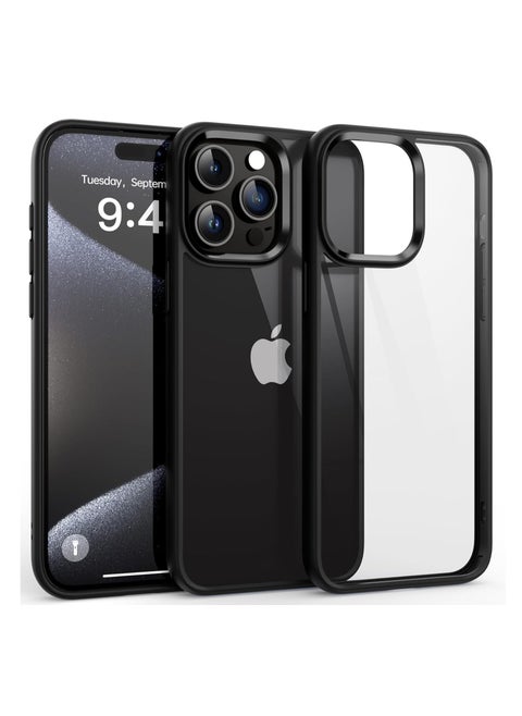 Ultra Hybrid Designed for iPhone 15 Pro Max Case (2023) - Simple Case, TPU PC (Black)