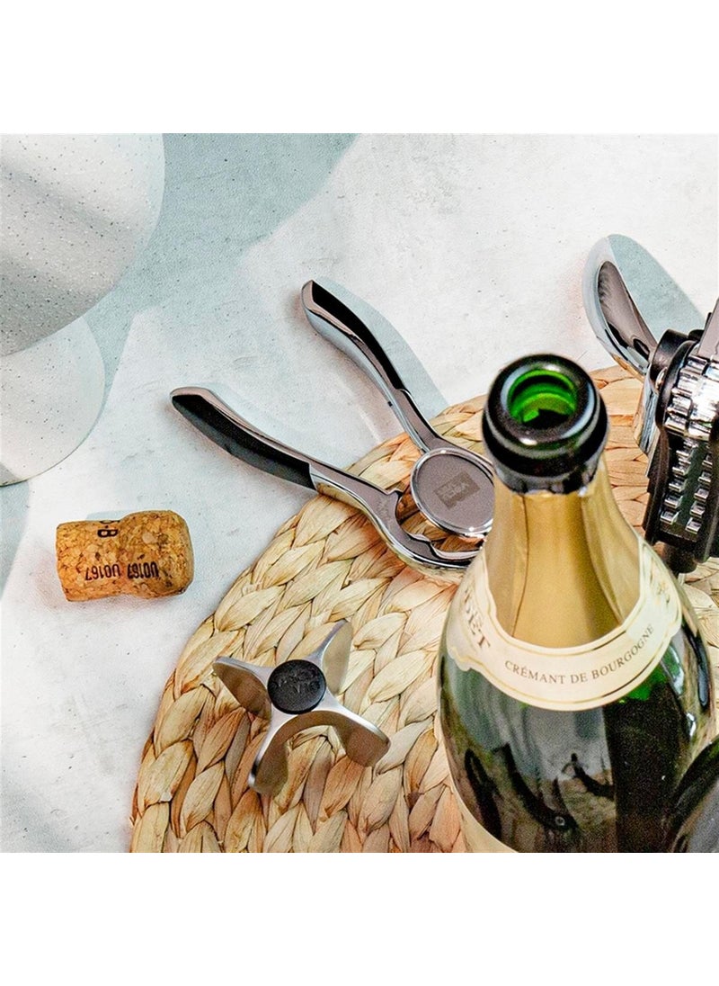 Vacu Vin - Champagne Bottle Opener with Silver Box - Image 1