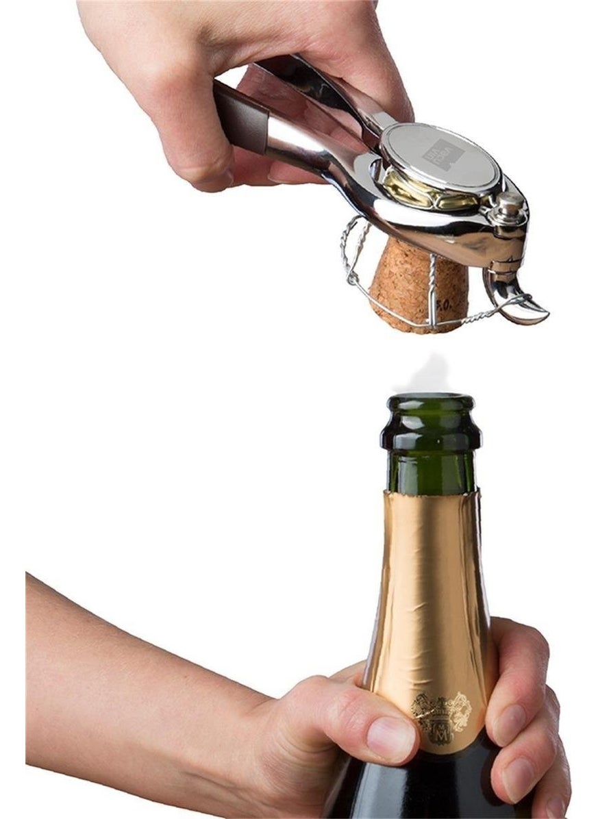Vacu Vin - Champagne Bottle Opener with Silver Box - Image 1