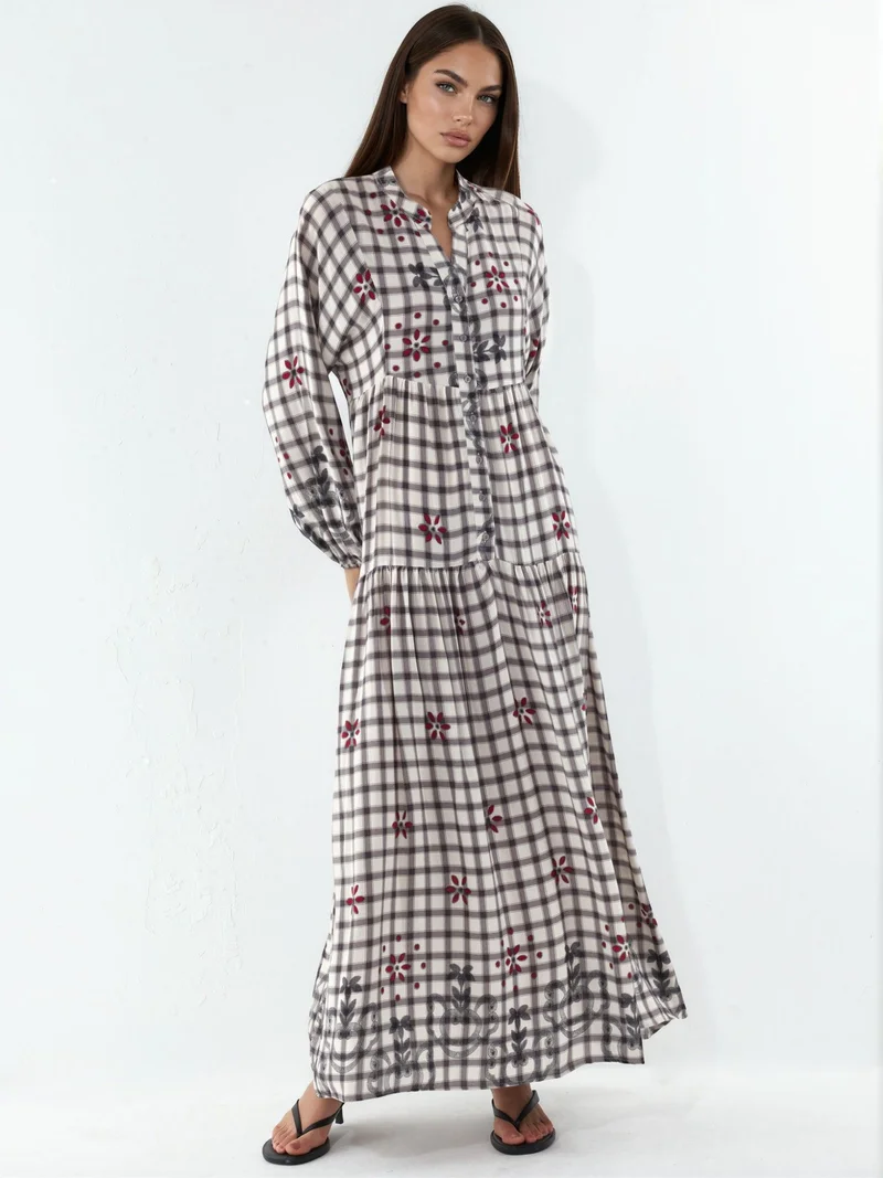 بيغ دارت BDART Patterned V-Neck Maxi Dress