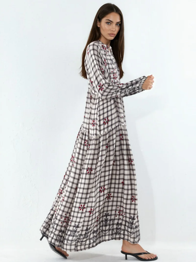 بيغ دارت BDART Patterned V-Neck Maxi Dress