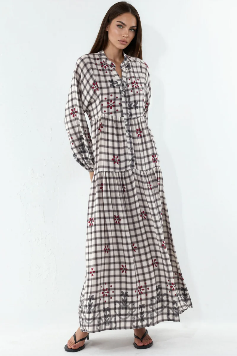 بيغ دارت BDART Patterned V-Neck Maxi Dress