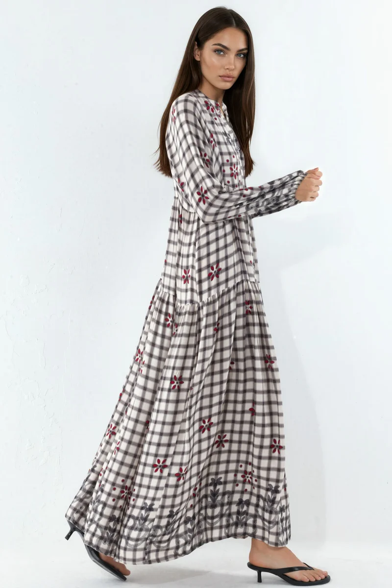 بيغ دارت BDART Patterned V-Neck Maxi Dress