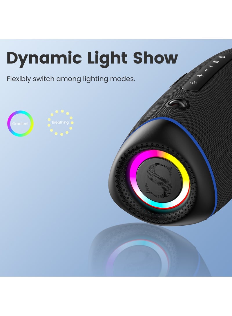 Sounarc R1 40W Portable Outdoor Speaker with Bluetooth 5.3, IPX6 Waterproof, Stereo Pairing & more - Image 3