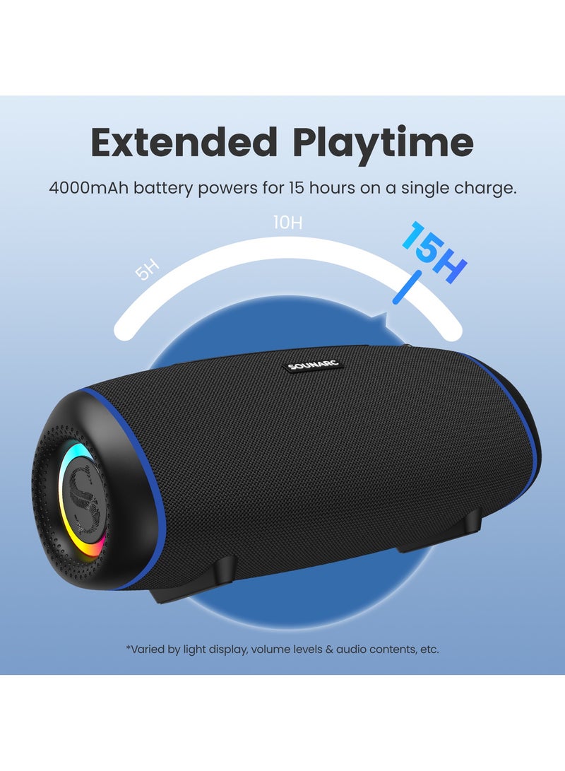 Sounarc R1 40W Portable Outdoor Speaker with Bluetooth 5.3, IPX6 Waterproof, Stereo Pairing & more - Image 5