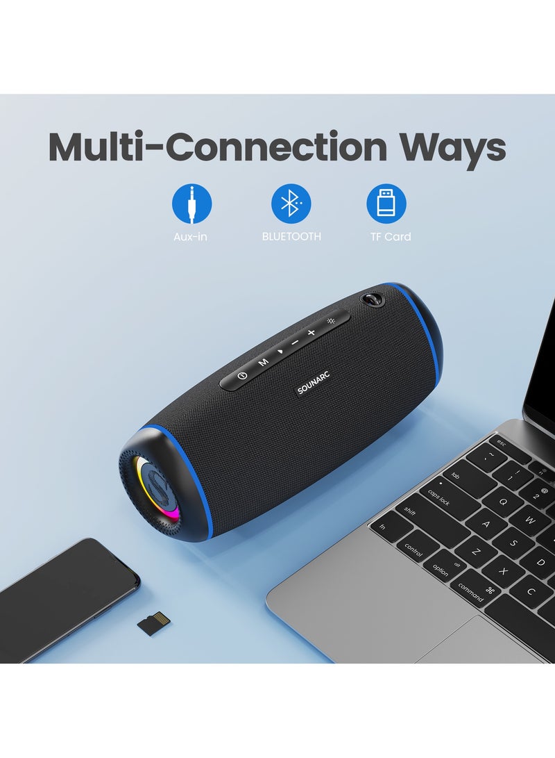 Sounarc R1 40W Portable Outdoor Speaker with Bluetooth 5.3, IPX6 Waterproof, Stereo Pairing & more - Image 4