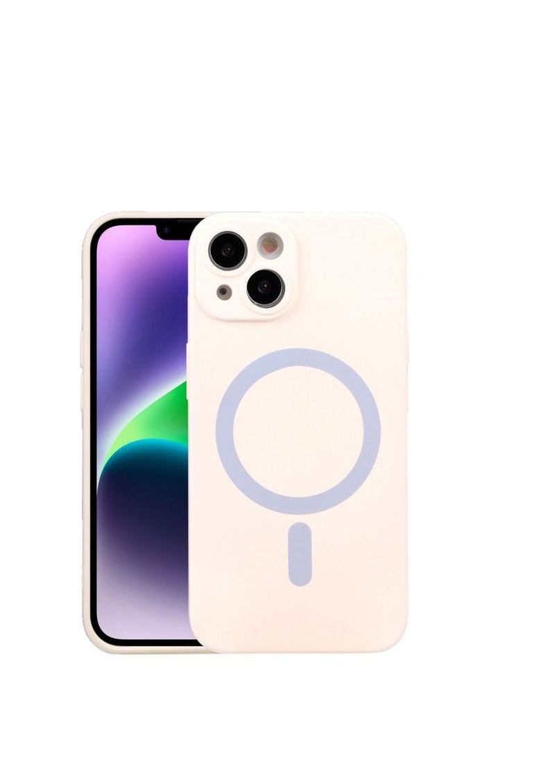 فيسوس جراب هاتف سيليكون سائل لهاتف iPhone 15 Plus (أبيض