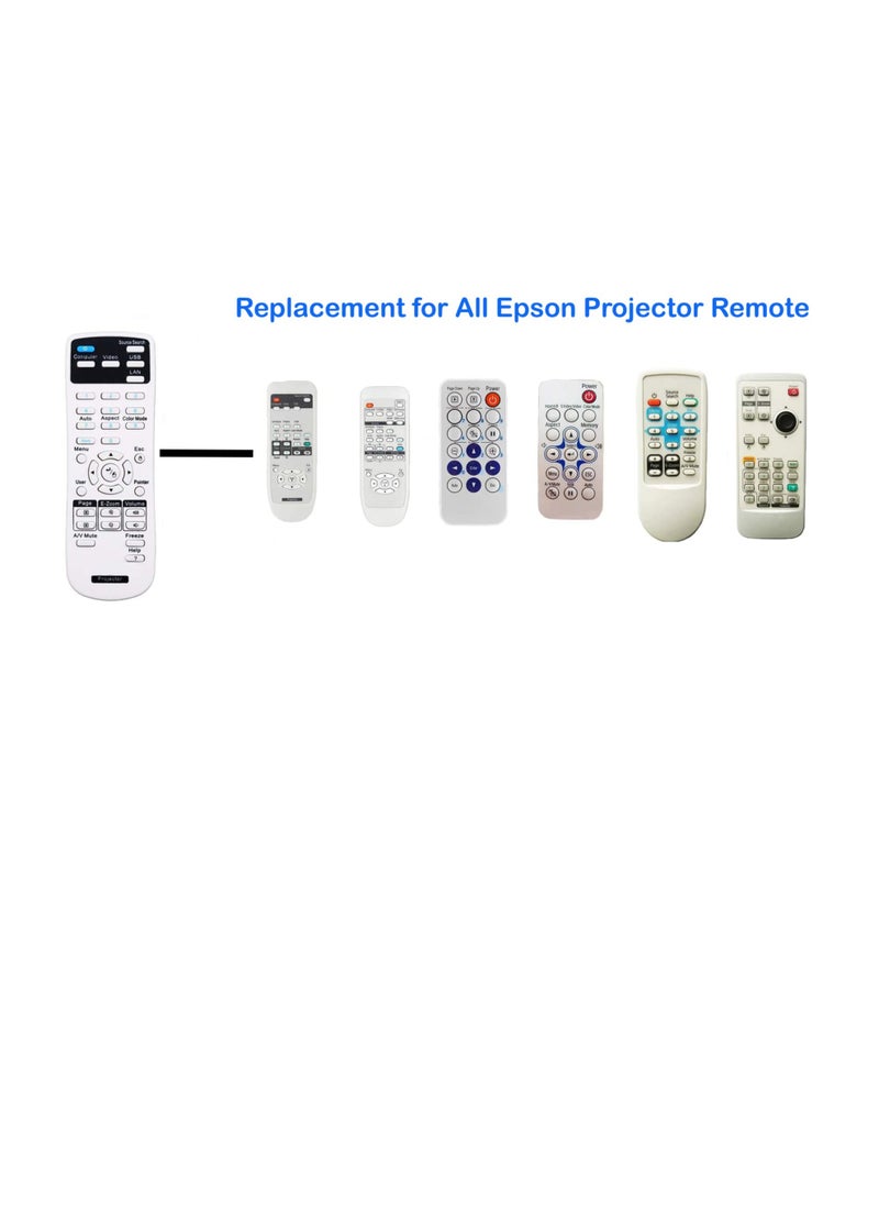 Generic - Universal Remote Control for Projector Compatible with All Epson Projector Home Cinema Power lite EB EX VS Bright Link EMP Series Projectors - Image 1