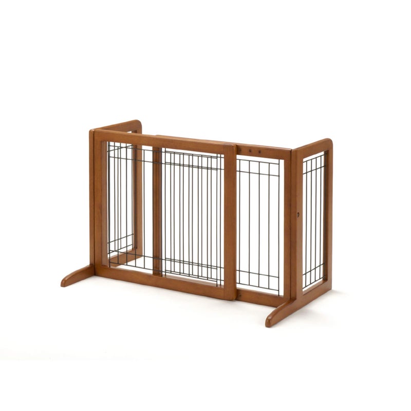 Richell 94135 Freestanding Pet Gate with Autumn Matte Finish, Small - Image 1
