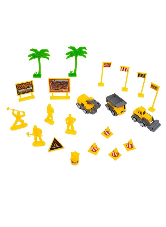 Kinetic Building Sand Set for Kids 750g – Construction Site Bag with Vehicles, Tools & Accessories - Image 2