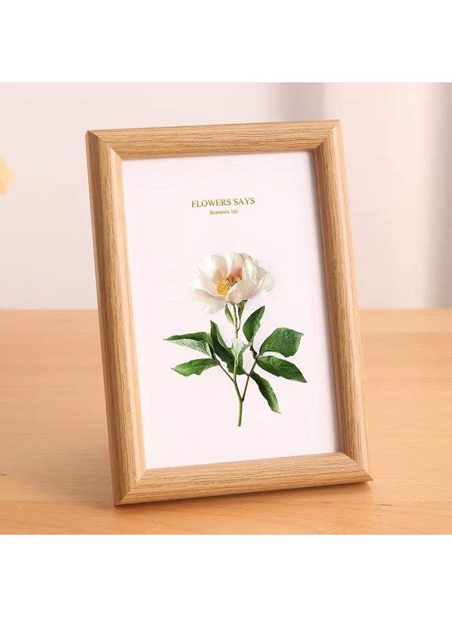 Wood Grain A4 Photo Frames Set of 2 – MDF Document Frame 8.3x11.7 in (21x29.7 cm) – Wall Mount or Tabletop Display, Vertical & Horizontal Stand (2, Wood Grain Color) - Image 2