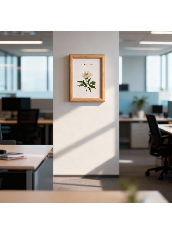 Wood Grain A4 Photo Frames Set of 2 – MDF Document Frame 8.3x11.7 in (21x29.7 cm) – Wall Mount or Tabletop Display, Vertical & Horizontal Stand (2, Wood Grain Color) - Image 3