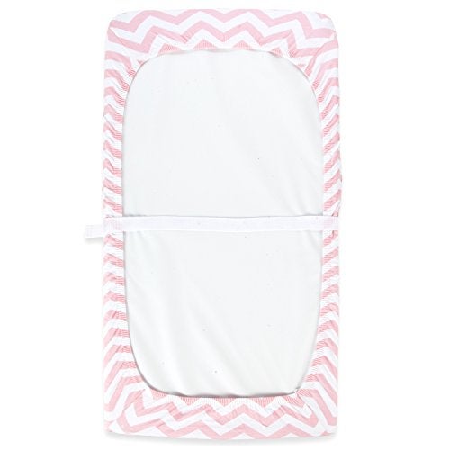 Cuddly Cubs Changing Pad Covers – 2 Pack – Snuggly Soft Plush Cotton Changing Table Covers for Girl – Fits Perfectly on Summer Infant and Other 16 x 32 Baby Changing Table Pads – Pink - Image 4