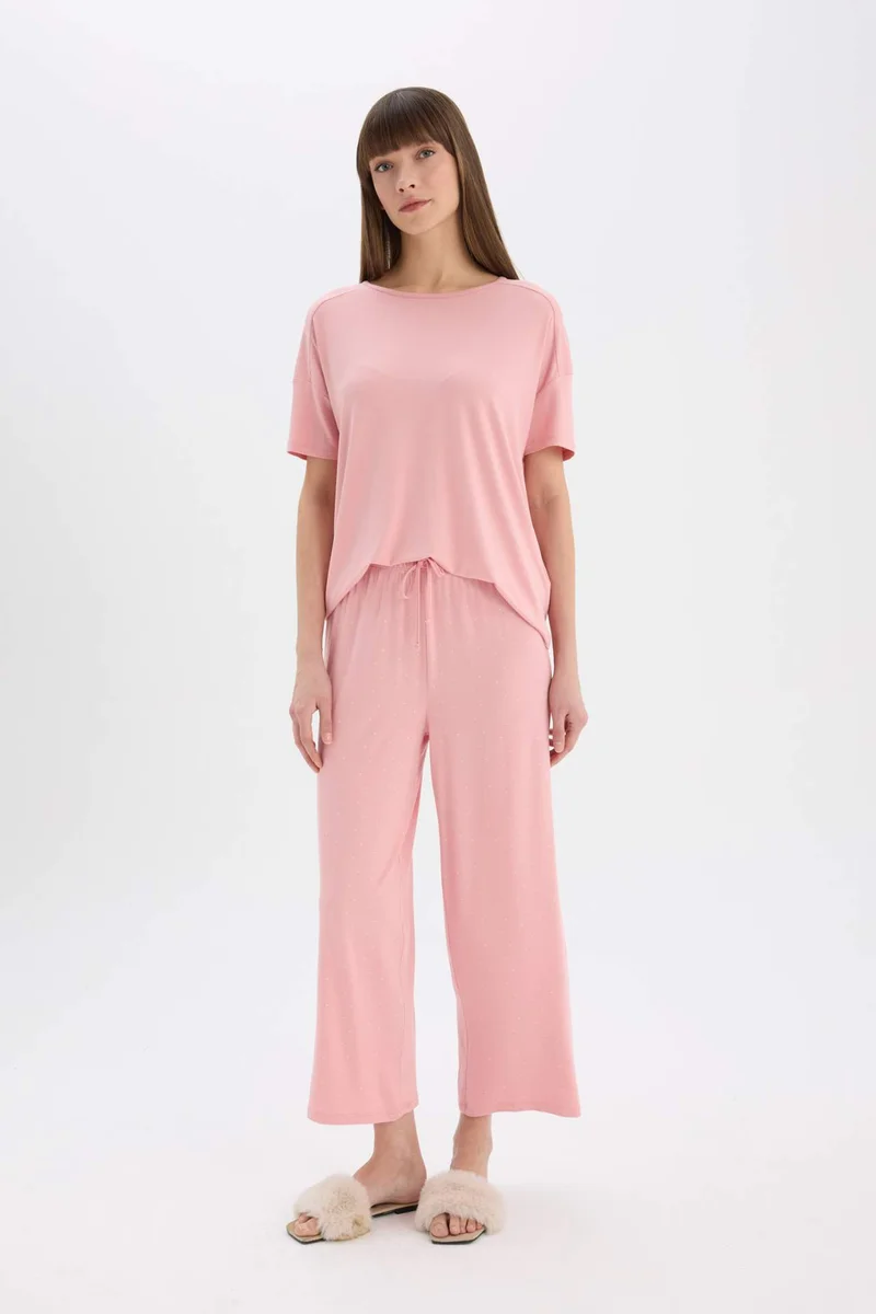 ديفاكتو Fall in Love Regular Fit Short Sleeve 2 Piece Set