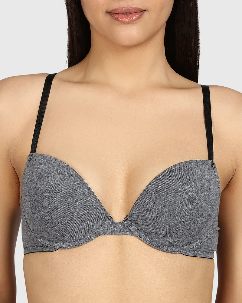 لا سينزا La Senza Remix Plunge Pushup Heather Bra