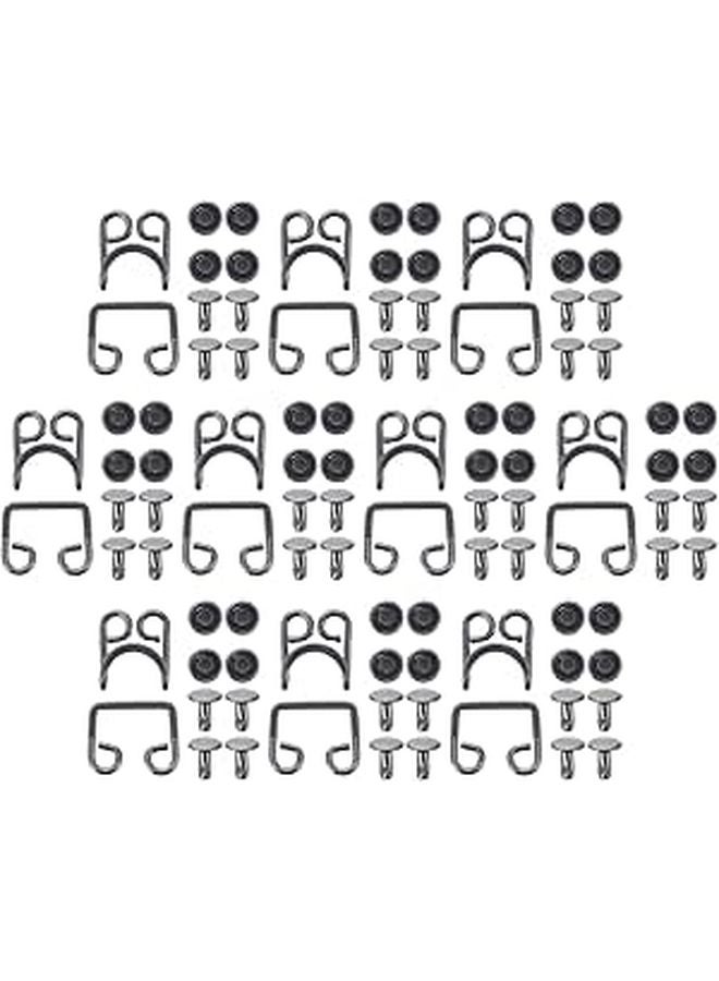 Adjustable Denim Waist Buckles Gunmetal Black 10 Sets General Fit for Men and Women - Image 1