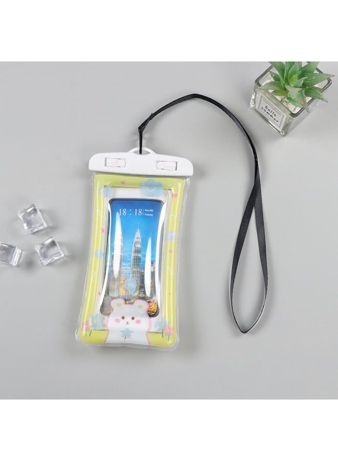 general PVC Mobile Phone Waterproof Bag Drifting Swimming Mobile Phone Bag Waterproof Underwater Photo Airbag Mobile Phone Waterproof Bag Wholesale-Color:Bear Flower 】 - Image 1