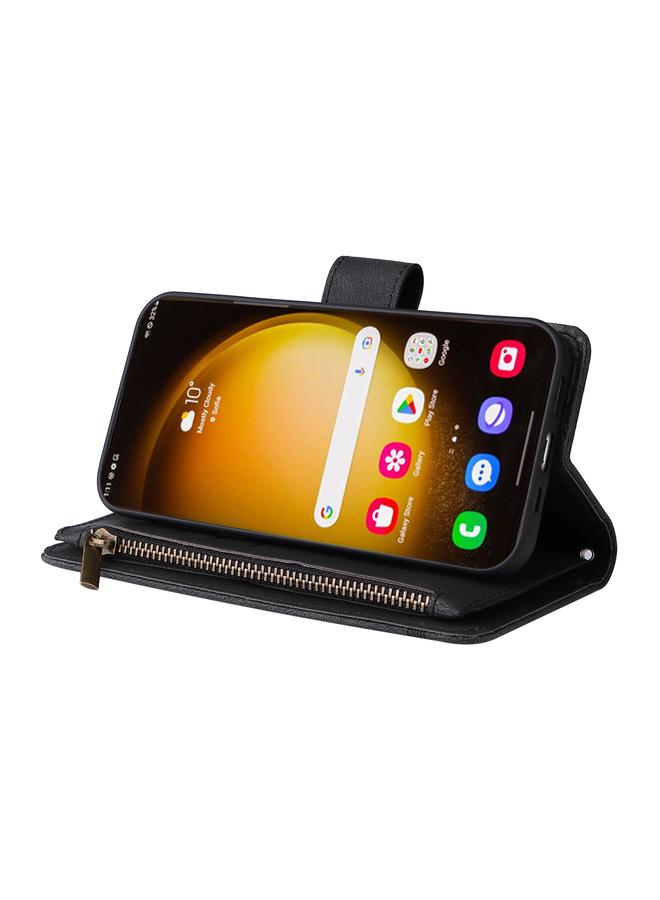 S-TOP Case For Samsung Galaxy S24 Ultra Skin Feel Multi-Card Wallet Zipper Leather Phone Case - Image 5