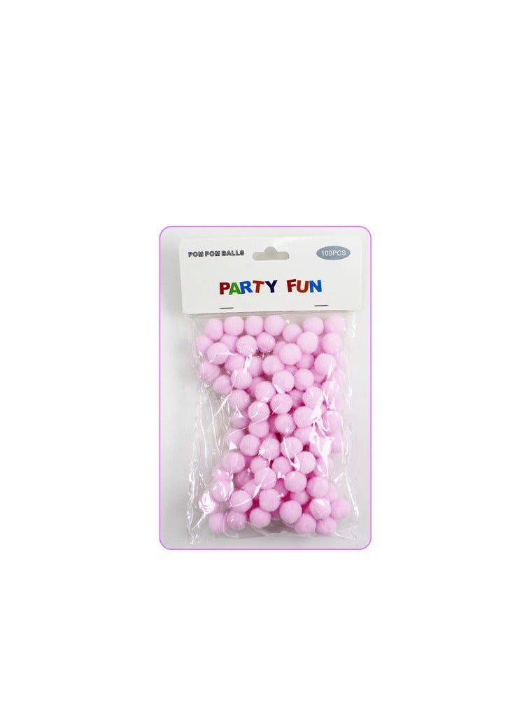 PARTY FUN مجموعة كرات بوم بوم 100 قطعة، 1.5 سم، ناعمة وأنيقة لإضفاء لمسة ديكورية على منزلك - Image 3