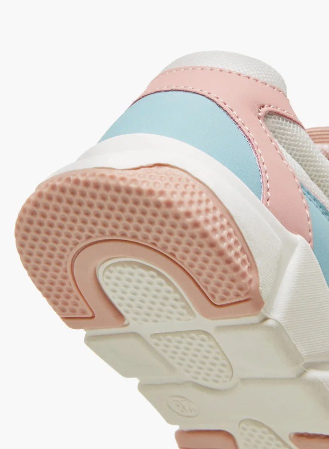 JUNIORS Colourblock Sneakers with Hook and Loop Closure