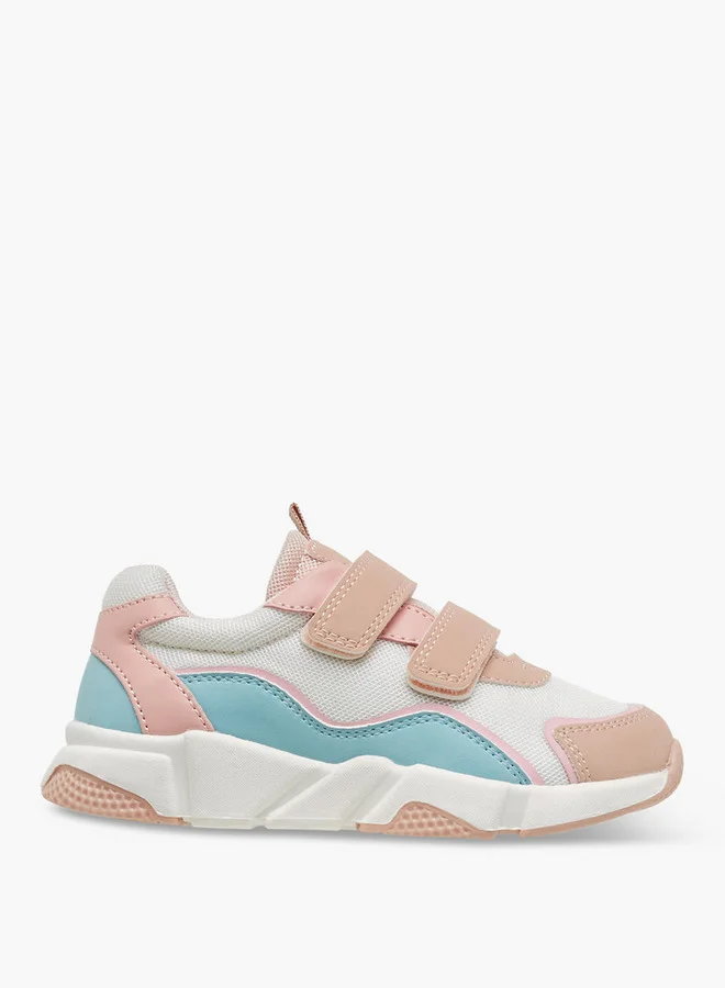 JUNIORS Colourblock Sneakers with Hook and Loop Closure