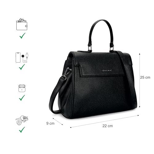 Fastrack Pebbled Satchel for Women, Trendy Faux Leather Satchel with Detachable Sling and Top Handle, Magnetic Flap and Zip Closure for Secure Storage, Versatile Crossbody and Shoulder Bag for Girls - Image 4