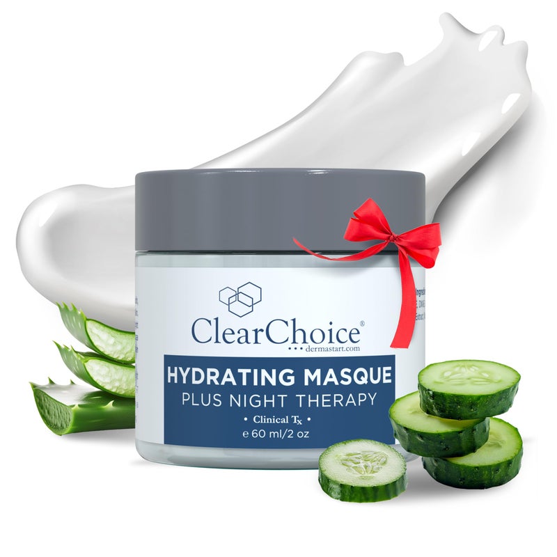 Clear Choice Hydrating Masque  Night Therapy Rehydrating  Repairing Treatment for All Skin Types Rosacea Relief  PostProcedure Care 2oz