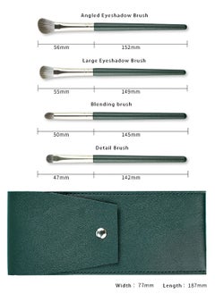 OCHEAL 4 Piece Eye Makeup Brush Set Eyeshadow Contour Brushwith Travel Pouch  - Image 4