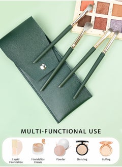 OCHEAL 4 Piece Eye Makeup Brush Set Eyeshadow Contour Brushwith Travel Pouch  - Image 3