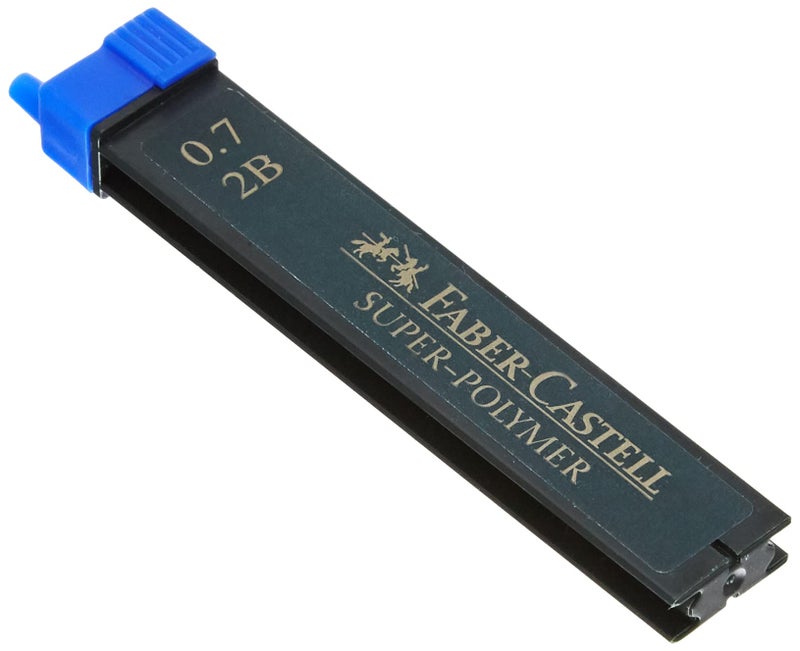FABER-CASTELL فابر-كاستل رصاص سوبر-بوليمر رفيع متنوع، 0.7 مم أسود، 2B، للفن، الحرف، الرسم، التخطيط، المنزل، المدرسة، الجامعة، التلوين - Image 1
